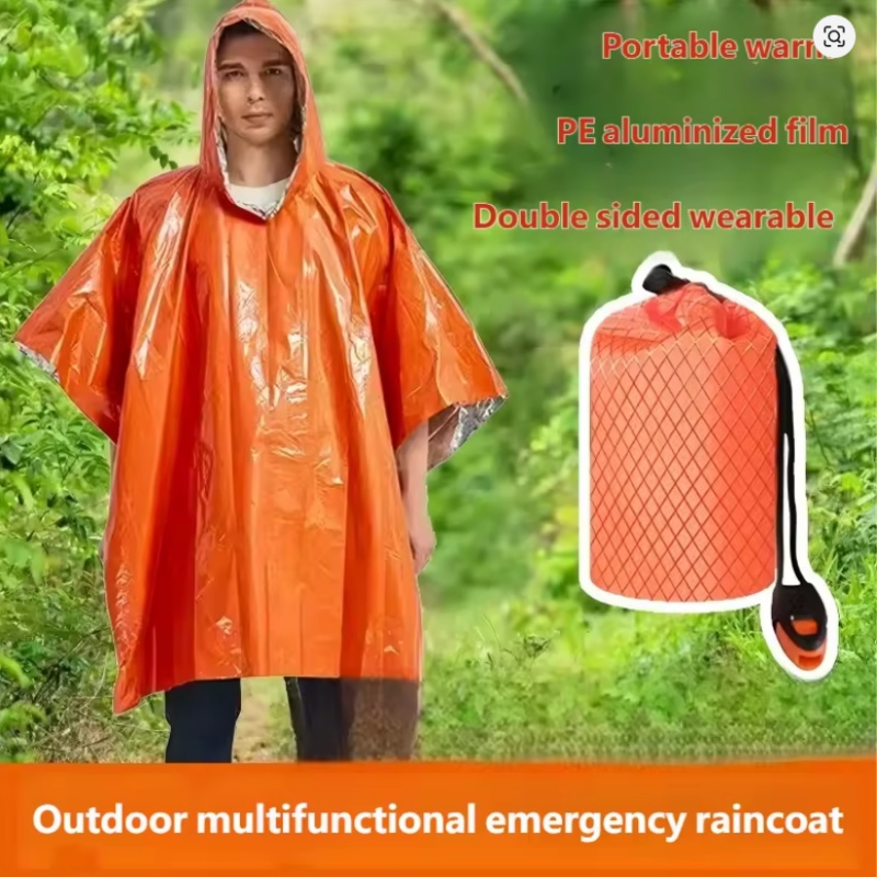 Emergency Poncho 4 Pcs,Film Th - Survival Blanket Reflective review and price