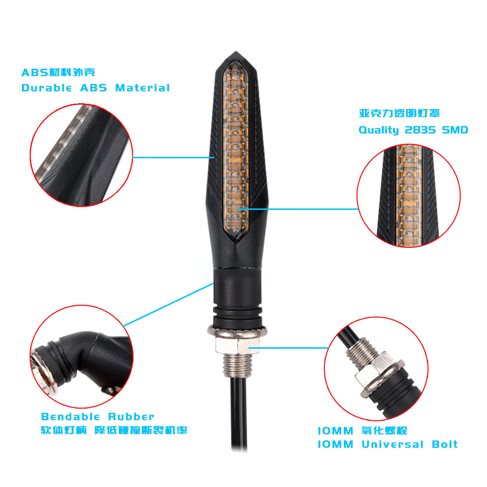 4PCS 12V Motorcycle LED Turn S - Sos Light Strobe review and price