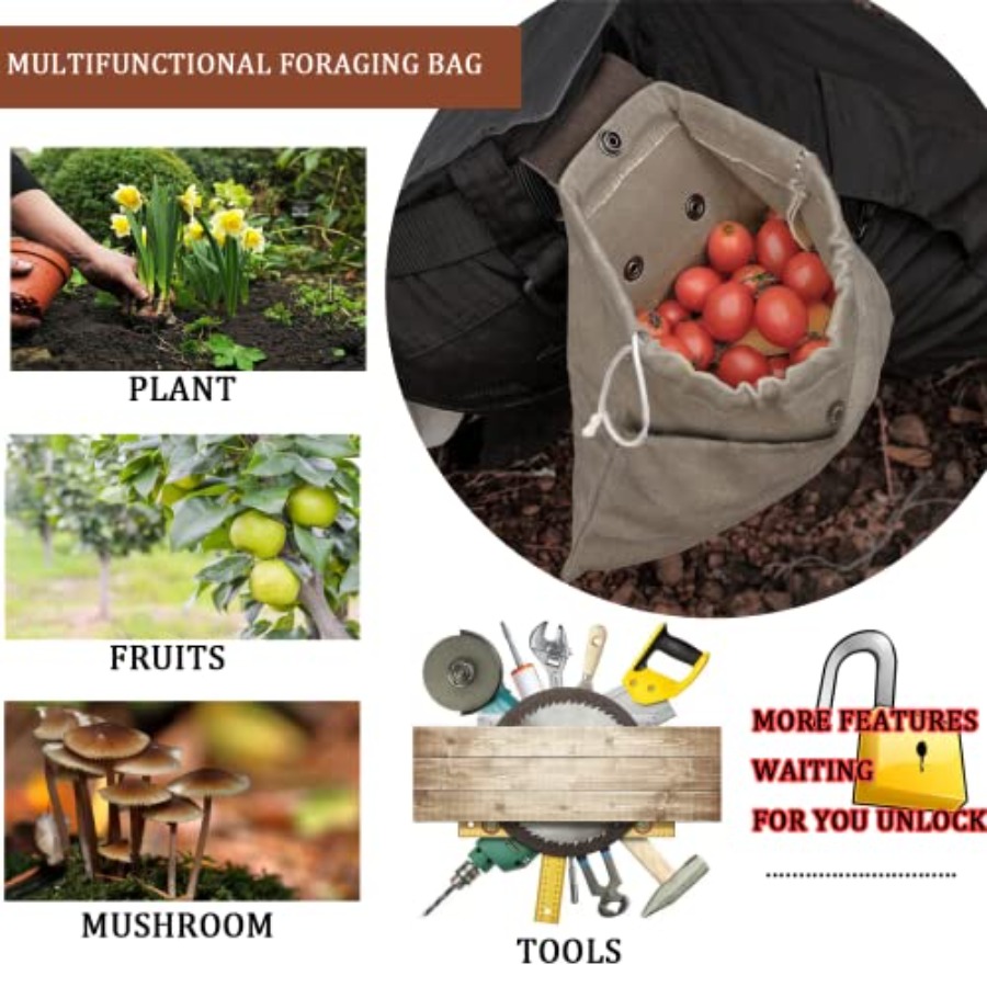 Foraging Pouch Leather Canvas  - Water Bag Collapsible review and price